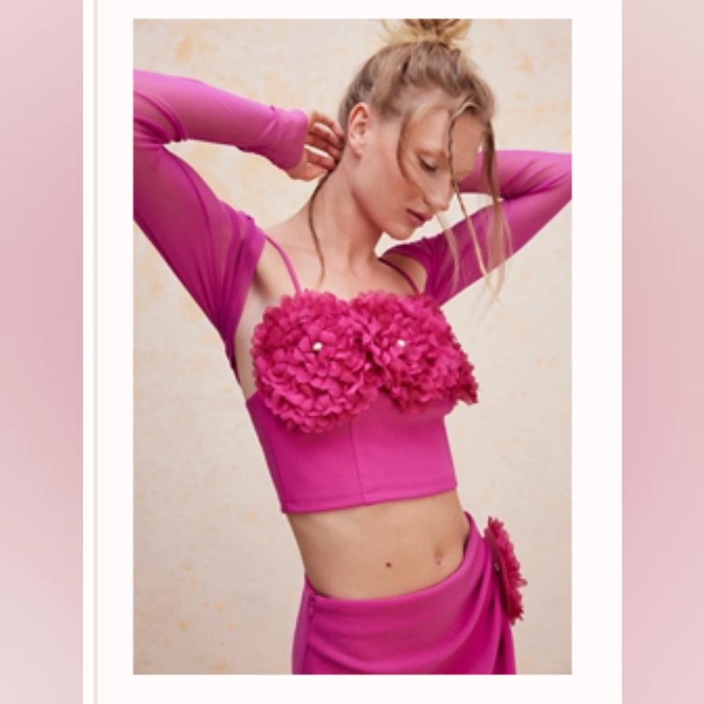 NWT Only Hearts Tulle Shrug Pink Rose